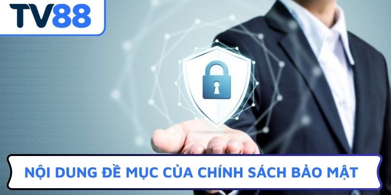 Nội dung đề mục của chính sách bảo mật